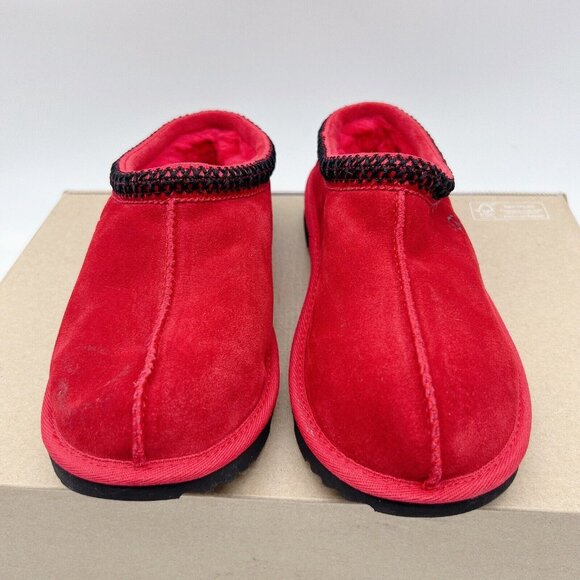 NEW UGG TAZZ Platform Slippers Clog Red Suede Womens Size EU 36/ US 5; Y US 4 - Picture 4 of 11